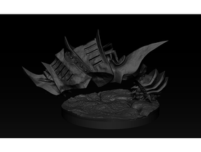 infernal war machine - devil's ride descent avernus devils dungeons dragons miniature vehicle 3d print model - Mito3D