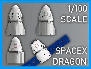 spacex dragon capsules capsule afficher vaisseau spatial elon Elon Musk musc faucon 9 lourd modèle fusée nasa clé échelle science 3d print model - Mito3D