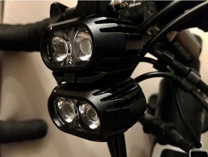 cube led licht hpa 2000 stacker bicycle light mount bike bikes 3d print model - Mito3D