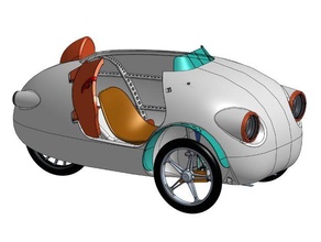 3d printed diy electric car jellybean3d 3dprinted 3dprintedcar jellybean 3d print model - Mito3D