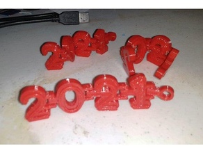2021 articulated keychain 3d print model - Mito3D