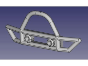 scx10 clone tube bumper led ready axial crawler honcho rc redcat gen 8 traxxas trx4 trx-4 vaterra ascender 3d print model - Mito3D