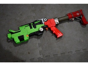 nerf slingfire vertical grip stock attachment point 3d print model - Mito3D