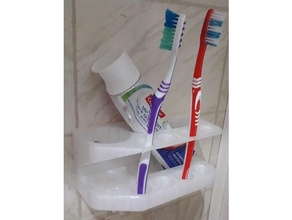 brush holder toothbrush tooth 3d print model - Mito3D