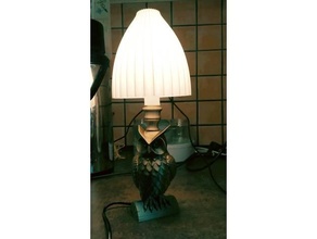 owl lamp e14 bulb size art nouveau cover cozy decoration hibou lampe 3d print model - Mito3D