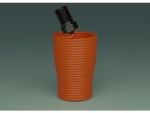 vase printception art bin container flowerpot illusion nozzle optical pen holder print spiral 3d print model - Mito3D