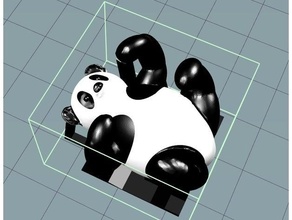 Panda Halskette Mehrfarbig multi 3d print model - Mito3D
