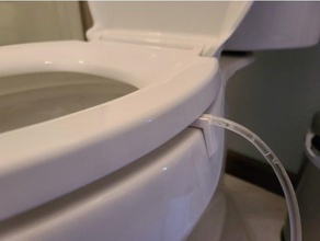 peritoneal dialysis toilet tube holder 3d print model - Mito3D