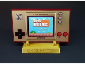 display stand nintendo game & watch super mario bros 35th anniversary 3d print model - Mito3D
