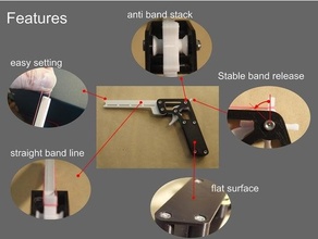 rubber band gun - 10 shots toy 3d print model - Mito3D