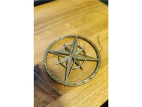 compass rose nautical star 3d print model - Mito3D