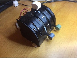 gaz kelebeği çeyrek daire kırpmak tekerlek uçuş kontrolör simülatör kontrol düzeltici 3d print model - Mito3D