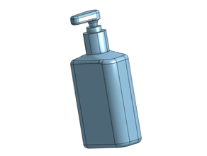 mano desinfectante jabón botella modelo dispensador 3d print model - Mito3D