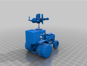tractor machine gun 3d print model - Mito3D