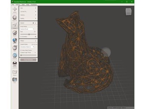 wireframe blink fox 3dprintable 3dprinting 3d printing amazing amazingdesign design animal art custom frame lowpoly poly polygon mesh meshmicer meshmix meshmixed meshmixer model nosupport nosupports support supports needed polygons printinplace print inplace place remixed statue statuette wire 3d print model - Mito3D