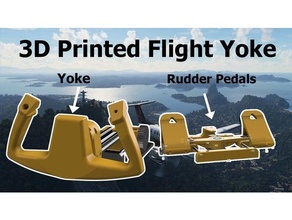 3d printed flight yoke flight simulator 3d print model - Mito3D