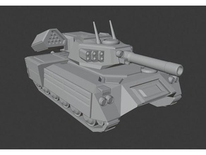 6mm pesante serbatoio scifi gioco guerra 3d print model - Mito3D