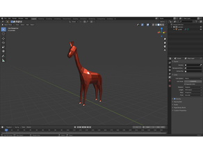 girafe poly animaux jouet 3d print model - Mito3D