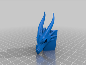 dragon tête coin décoration 3d print model - Mito3D