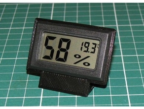 simple stand panel hygrometer humidity sensor thermometer 3d print model - Mito3D