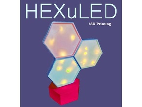 verhext Lampe Schreibtisch gcodeprintr Hexagon LED Licht openscad 3d print model - Mito3D