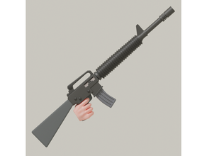 m16 asalto rifle escamoso 28mm mesa 28mmscale boltaction tornillo acción frío guerra días moderno realidad borde escaramuza juego 3d print model - Mito3D
