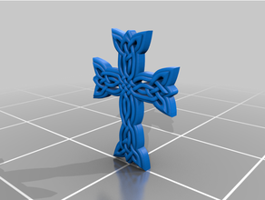 ornate wood cross celtic cross ornate 3d print model - Mito3D