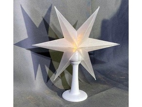 mas étoile LED tea light Noël décoration décoratif lumière bougie chauffe plat titulaire soutien 3d print model - Mito3D