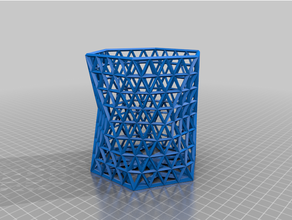 supportless wireframe vase cup holder string stringing suportless 3d print model - Mito3D