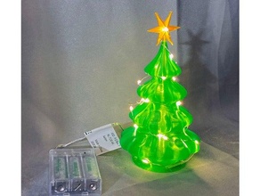 x-mas tree led vasemode christmas decorations vase mode 3d print model - Mito3D