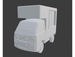 küçük Gıda kargo kamyon 28mm masaüstü oyun arazi savaş oyunları 3d print model - Mito3D