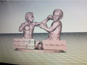 combate boxe cosmológico Albert Einstein cosmología Janus vaquero pierre petit jpp 3d print model - Mito3D