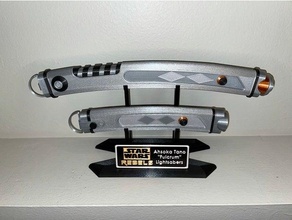display stand ahsoka tano rebels lightsabers jedi lightsaber mount star wars 3d print model - Mito3D