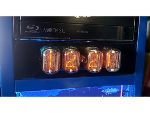 525 ottico guidare nixie orologio telaio 3d print model - Mito3D