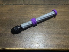 mini chuck push hand drill handle 3d print model - Mito3D