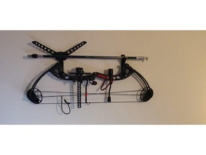 compound bow wall mount 3d print model - Mito3D
