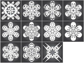 star wars snowflakes 3d print model - Mito3D