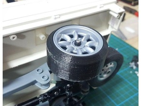 tyres tamiya chassis rims fit wpl d12 3d print model - Mito3D