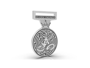 2019 flare-on challenge medal fireeye reverse engineering snake 3d print model - Mito3D