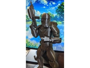 Estrela guerras república comando Soldado frente batalha 2 pose personagem clone scifi 3d print model - Mito3D