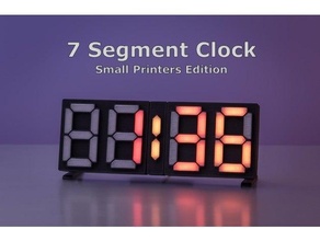 7 segment clock - small printers edition arduino diy esp8266 fastled led strip nodemcu ws2811 ws2812b 3d print model - Mito3D