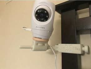 baby monitor cam mount alcatel link 510 bedroom camera surveillance 3d print model - Mito3D