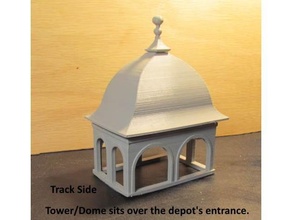 ho scale -- tower dome frisco fort scott ks depot 3d print model - Mito3D