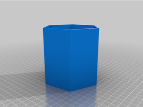 hexagonal pencil holder desk organizer pencilholder 3d print model - Mito3D