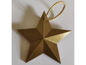 Noël étoile art fête décoration ornement arbre joyeux noel brillant ornements 3d print model - Mito3D
