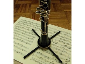 clarinete estante soporte 3d print model - Mito3D