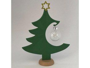 Navidad árbol pelota decoración estrella madera 3d print model - Mito3D