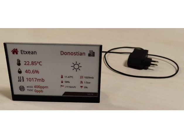 enotifier weather station air quality epaper raspberry pi weatherstation 3D print model - Mito3D