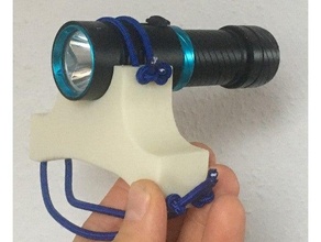 encargarse cabestro hombre buceo escafandra autónoma Linterna linternas antorcha soporte montar 3d print model - Mito3D
