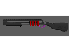 vespa 870 fucile caccia giocattolo mod blaster 3d print model - Mito3D